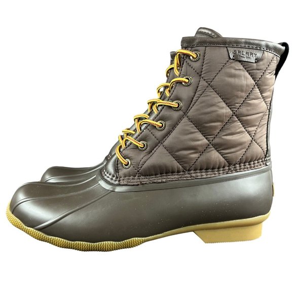 Sperry Men's Top-Sider Saltwater Nylon Brown Duck Boots STS24866 Sizes 10.5-12 M - Picture 3 of 7